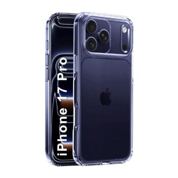 iPhone 17 Pro Clear Case | Soft Flexible Slim-Fit | Full Body 360 Protection Shock Proof TPU Back Cover (Transparent)